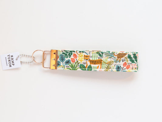 Keychain Wristlet - Jungle - White