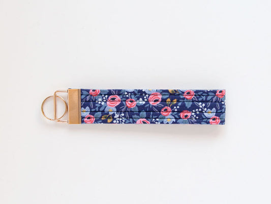 Keychain Wristlet - Rosa - Navy