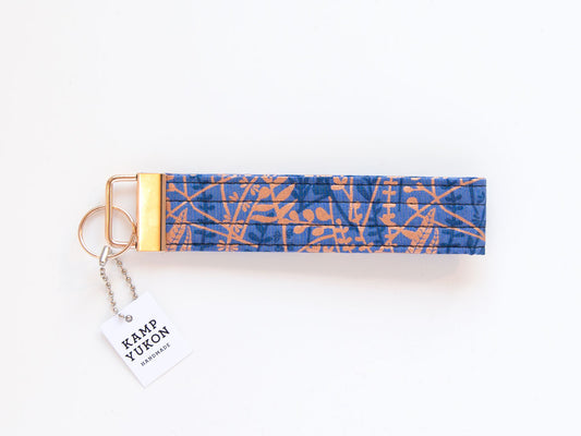 Keychain Wristlet - Gold Periwinkle