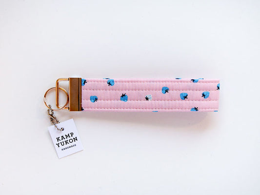 Keychain Wristlet - Little Strawberries