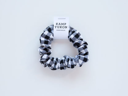 Skinny Scrunchie - Black & White Gingham