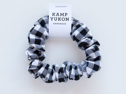 Skinny Scrunchie - Black & White Gingham