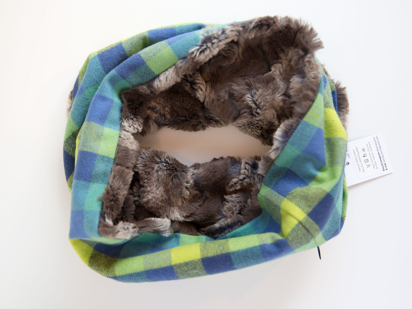 Neck Warmer -  Green & Blue