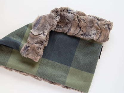 Neck Warmer - Big Plaid - Green