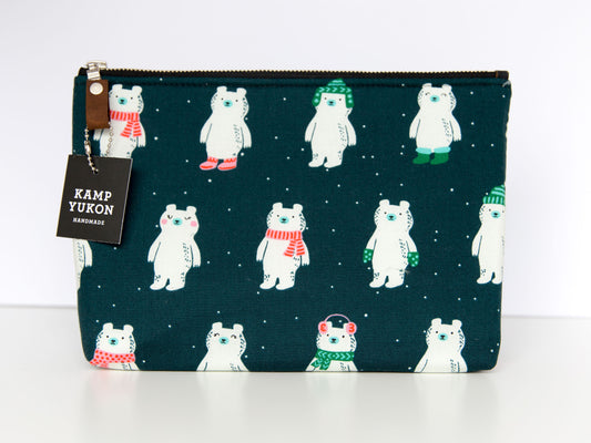 Large Pouch - Winter Bears