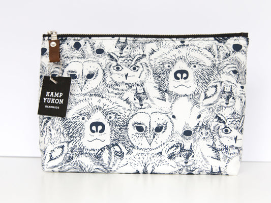 Large Pouch - Animal Faces