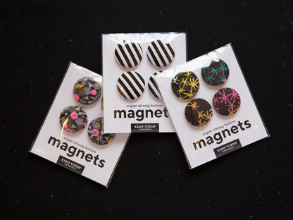 Magnets - Floral Black