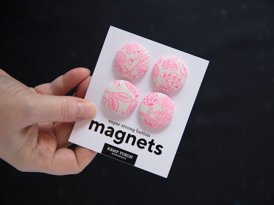 Magnets - Neon Pink Floral