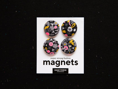 Magnets - Floral Black