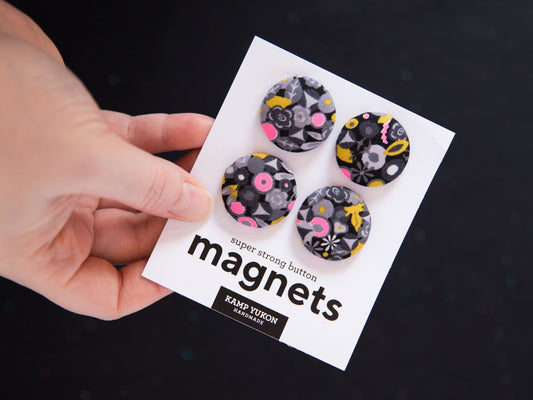 Magnets - Floral Black