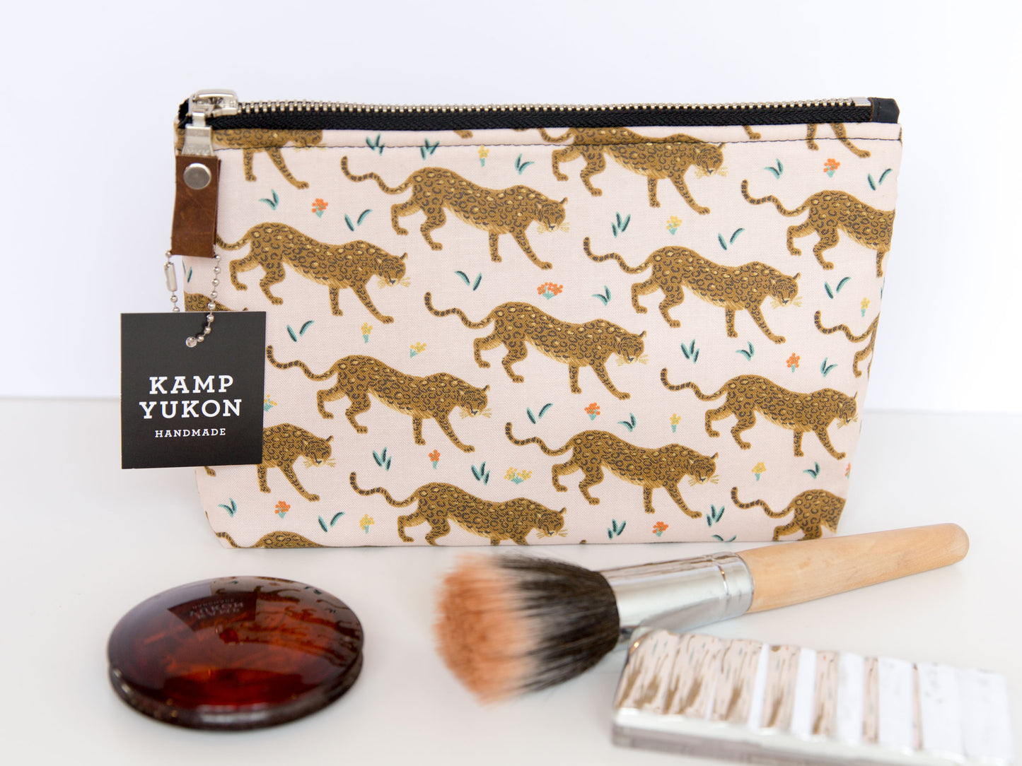 Small Pouch - Leopards - Blush