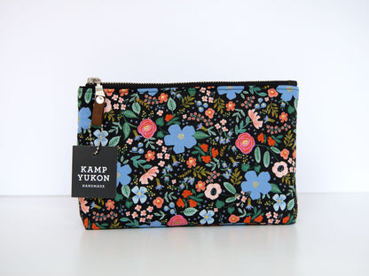 Small Pouch - Wild Rose - Black