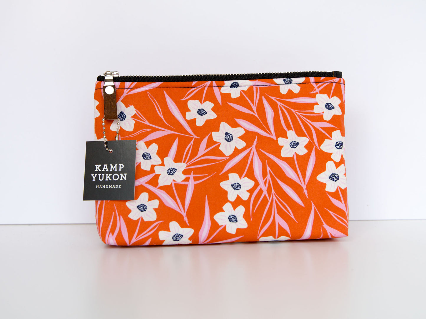 Small Pouch - Orange Floral