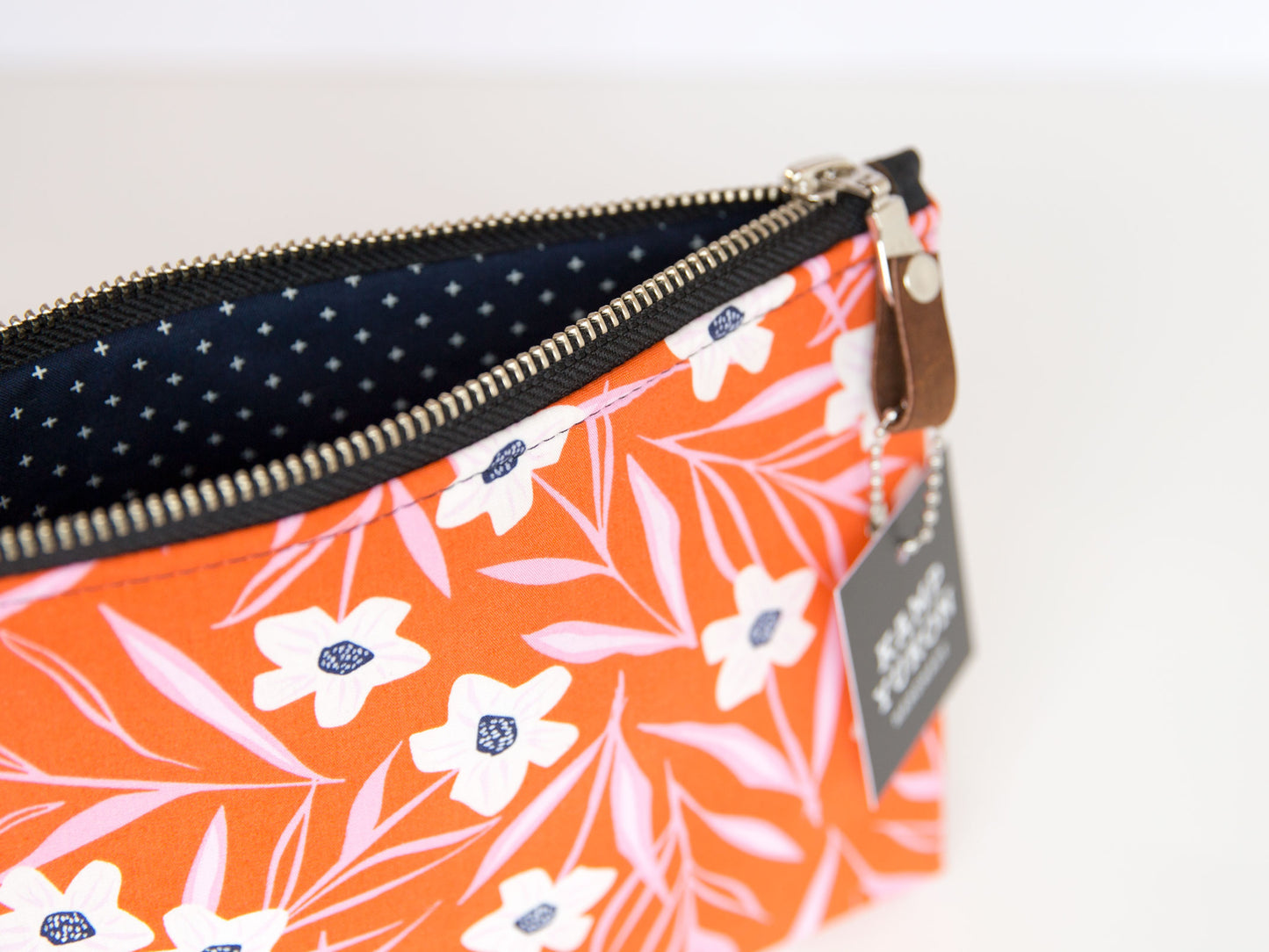 Small Pouch - Orange Floral