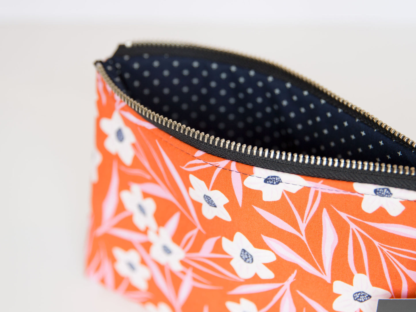 Small Pouch - Orange Floral