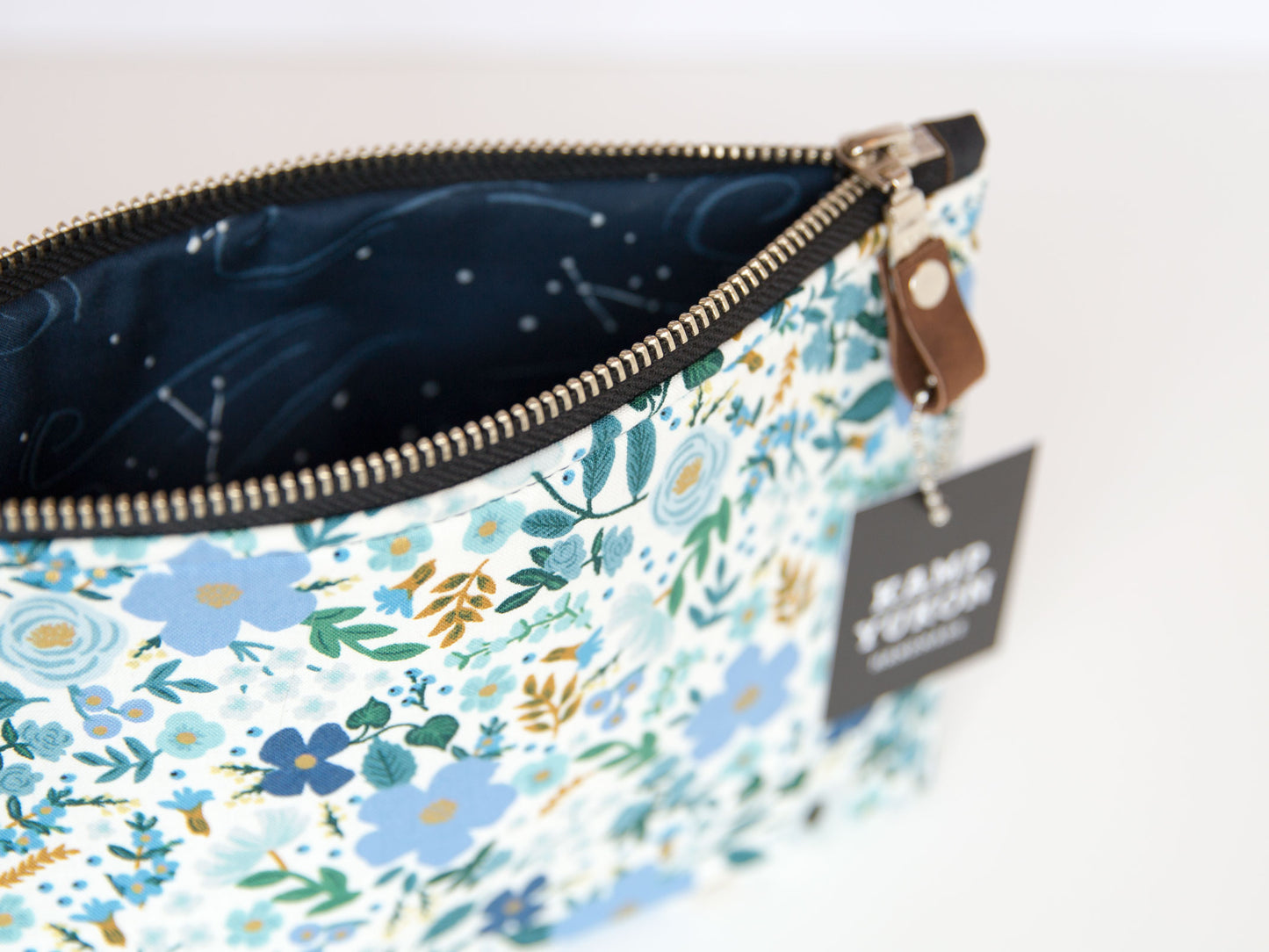 Small Pouch - Wild Rose - Blue
