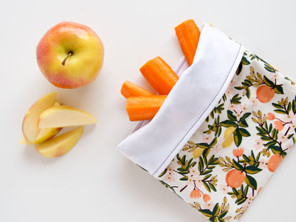 Snack Bag - Citrus Floral - Cream