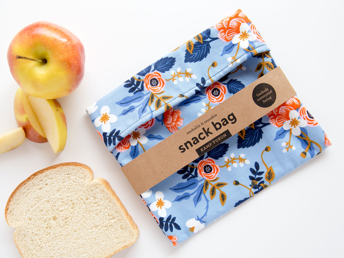 Snack Bag - Birch Floral -  Periwinkle