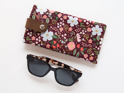 Glasses Case - Wildrose - Burgundy