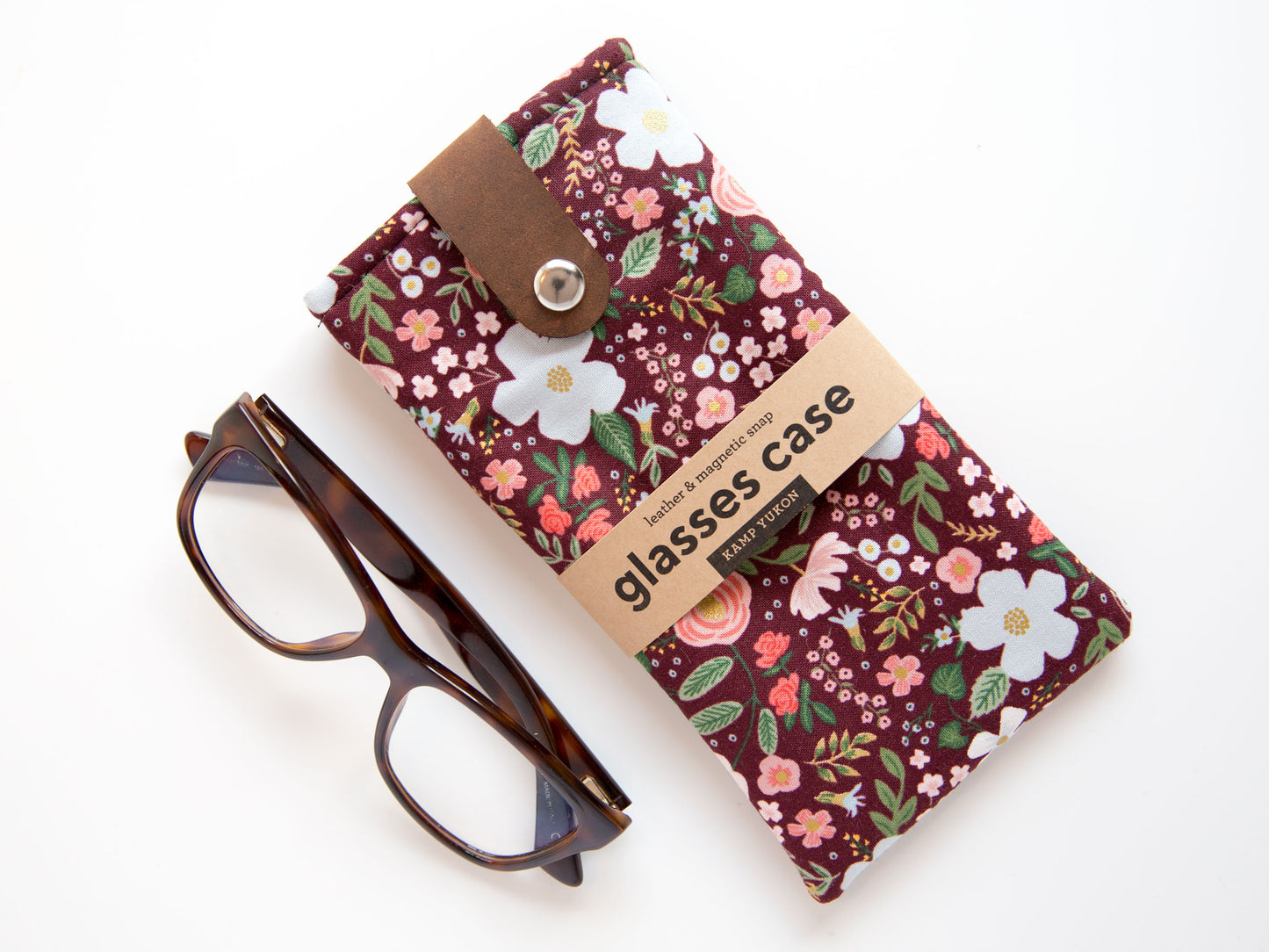 Glasses Case - Wildrose - Burgundy