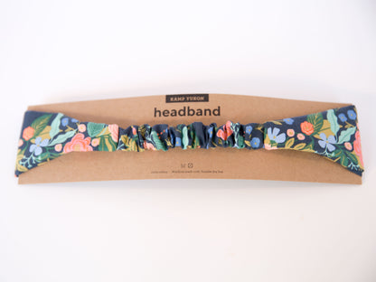 Headband - Floral Vines - Navy