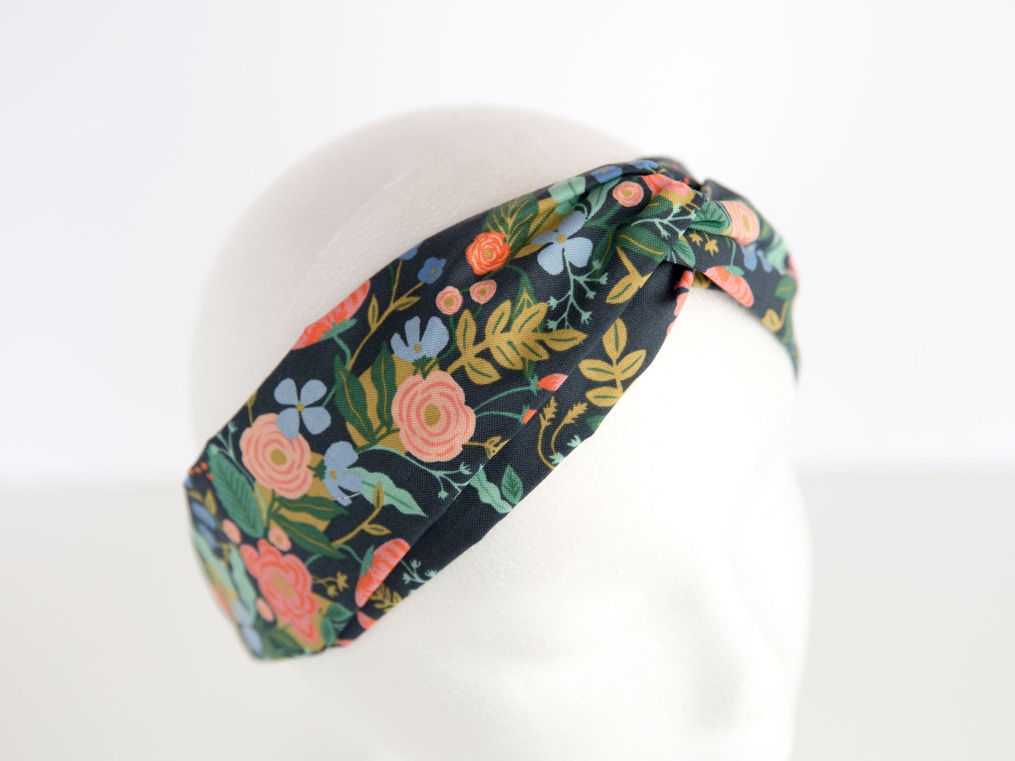 Headband - Floral Vines - Navy