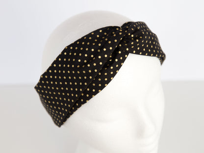 Headband - Gold Dots